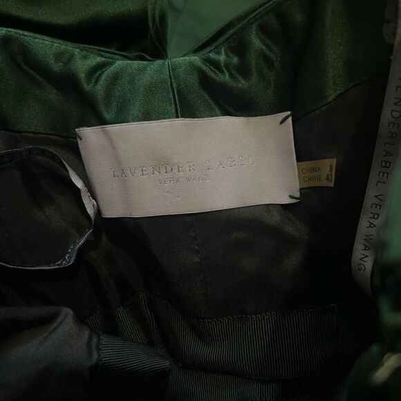 Vera Wang Lavender Label Forest Green Sweet Heart Neckline Mini Bodycon Dress Si - Picture 4 of 7